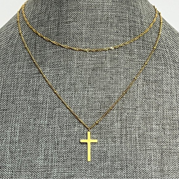 Layered Cross Necklace Women Cross Choker Necklace Faith Jewelry Cross Necklace - Picture 4 of 14